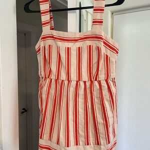 CABI Striped Orange and White Top